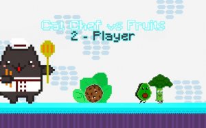 Cat Chef vs Fruits: 2 Player Co-op Adventure Game