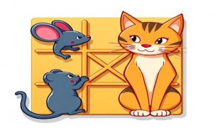 Tic-Tac-Toe: Mouse vs. Cat - Online Puzzle Game